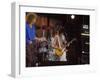 Subject: Jimmy Page and Robert Plant Formerly of Led Zeppelin Performing at Live Aid-David Mcgough-Framed Premium Photographic Print