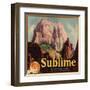 Sublime Brand - Whittier, California - Citrus Crate Label-Lantern Press-Framed Art Print