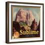 Sublime Brand - Whittier, California - Citrus Crate Label-Lantern Press-Framed Art Print