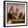 Sublime Brand - Whittier, California - Citrus Crate Label-Lantern Press-Framed Art Print