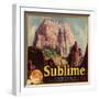 Sublime Brand - Whittier, California - Citrus Crate Label-Lantern Press-Framed Art Print