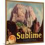 Sublime Brand - Whittier, California - Citrus Crate Label-Lantern Press-Mounted Art Print