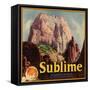 Sublime Brand - Whittier, California - Citrus Crate Label-Lantern Press-Framed Stretched Canvas