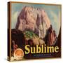 Sublime Brand - Whittier, California - Citrus Crate Label-Lantern Press-Stretched Canvas