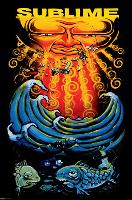 Sublime- Sun & Fish-null-Lamina Framed Poster