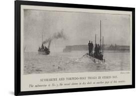 Submarine and Torpedo-Boat Trials in Stokes Bay-null-Framed Giclee Print