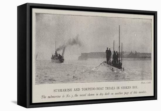 Submarine and Torpedo-Boat Trials in Stokes Bay-null-Framed Stretched Canvas