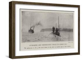 Submarine and Torpedo-Boat Trials in Stokes Bay-null-Framed Giclee Print