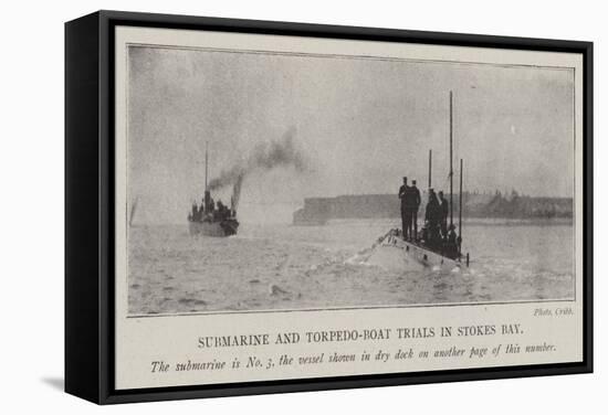 Submarine and Torpedo-Boat Trials in Stokes Bay-null-Framed Stretched Canvas