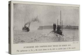 Submarine and Torpedo-Boat Trials in Stokes Bay-null-Stretched Canvas