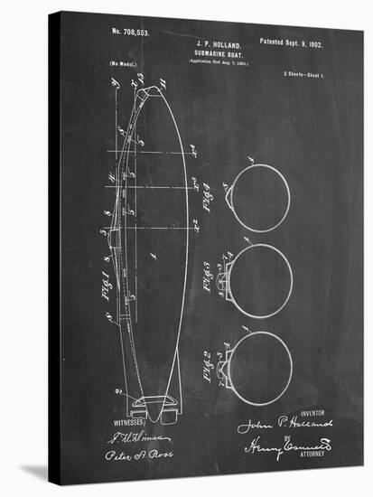 Submarine Boat Patent-null-Stretched Canvas