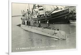 Submarine in Hololulu Harbor, Hawaii-null-Framed Art Print