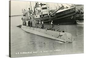 Submarine in Hololulu Harbor, Hawaii-null-Stretched Canvas