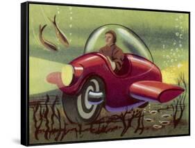 Submarine Motor Cycle-null-Framed Stretched Canvas