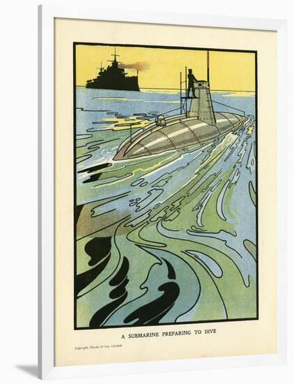 Submarine on Surface-Charles Robinson-Framed Art Print