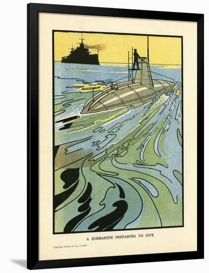 Submarine on Surface-Charles Robinson-Framed Art Print