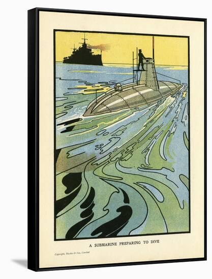 Submarine on Surface-Charles Robinson-Framed Stretched Canvas