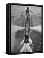 Submarine Roaring Through the Ocean-Dmitri Kessel-Framed Stretched Canvas