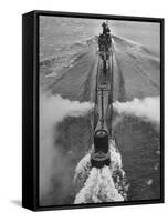 Submarine Roaring Through the Ocean-Dmitri Kessel-Framed Stretched Canvas