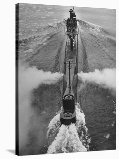 Submarine Roaring Through the Ocean-Dmitri Kessel-Stretched Canvas