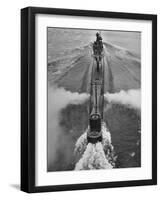 Submarine Roaring Through the Ocean-Dmitri Kessel-Framed Photographic Print