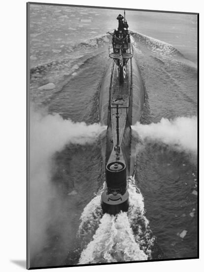 Submarine Roaring Through the Ocean-Dmitri Kessel-Mounted Photographic Print