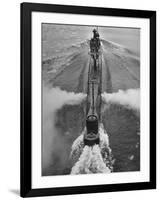 Submarine Roaring Through the Ocean-Dmitri Kessel-Framed Photographic Print