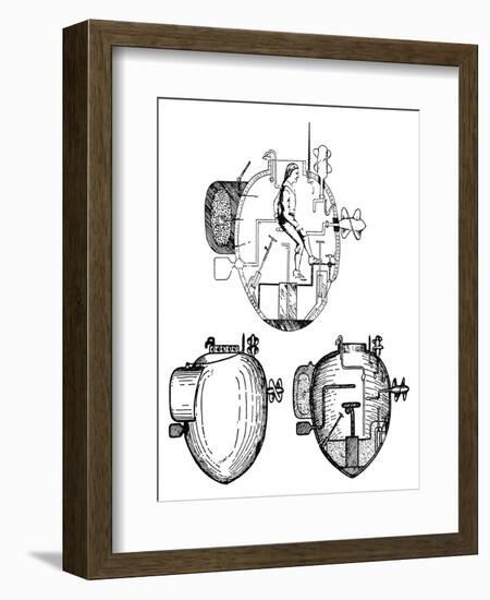 Submarine: Turtle, 1776-null-Framed Giclee Print