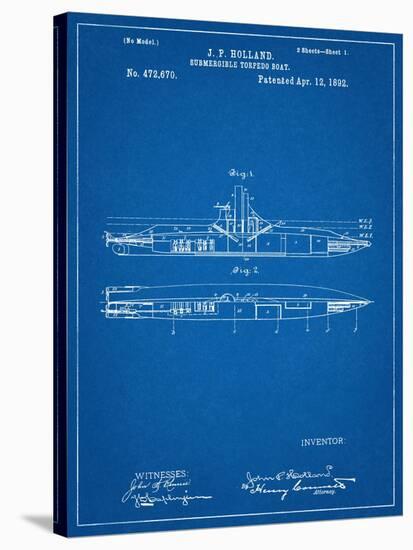 Submarine Vessel Patent-null-Stretched Canvas