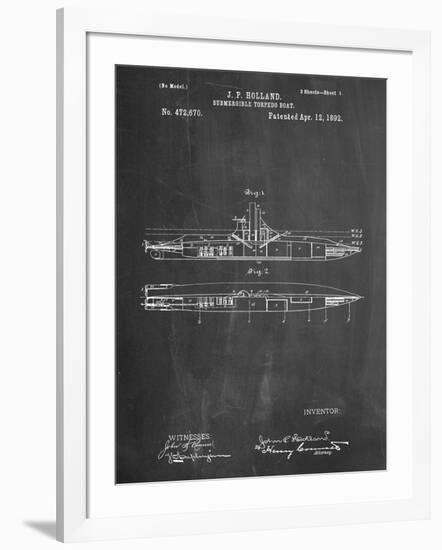 Submarine Vessel Patent-null-Framed Art Print