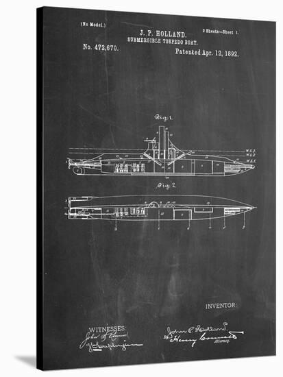 Submarine Vessel Patent-null-Stretched Canvas