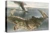 Submarine Volcano - the Island of Santorini, During the Eruption of 1866-English School-Stretched Canvas