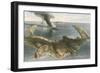 Submarine Volcano - the Island of Santorini, During the Eruption of 1866-English School-Framed Giclee Print