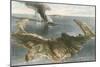 Submarine Volcano - the Island of Santorini, During the Eruption of 1866-English School-Mounted Giclee Print