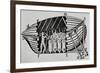 Submarine with Propulsion System, 1680, Designed by Giovanni Alfonso Borelli (1608-1679,-null-Framed Giclee Print