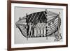 Submarine with Propulsion System, 1680, Designed by Giovanni Alfonso Borelli (1608-1679,-null-Framed Giclee Print