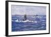 Submarines in the Channel, 1915-William Lionel Wyllie-Framed Giclee Print