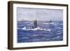 Submarines in the Channel, 1915-William Lionel Wyllie-Framed Giclee Print