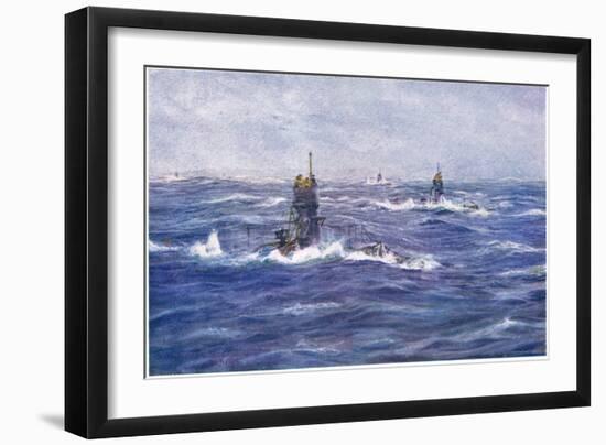 Submarines in the Channel, 1915-William Lionel Wyllie-Framed Giclee Print