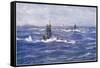 Submarines in the Channel, 1915-William Lionel Wyllie-Framed Stretched Canvas