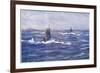 Submarines in the Channel, 1915-William Lionel Wyllie-Framed Giclee Print