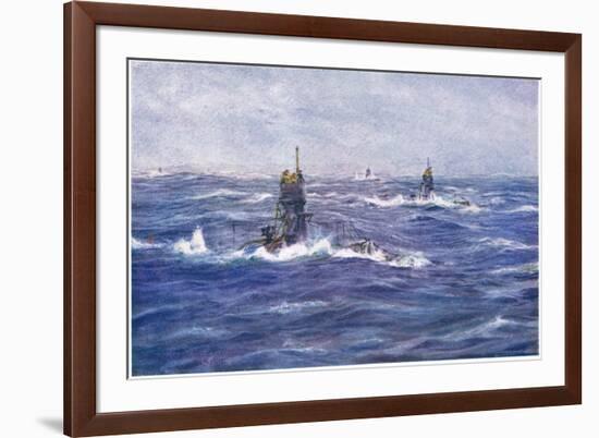 Submarines in the Channel, 1915-William Lionel Wyllie-Framed Giclee Print