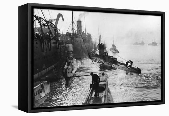 Submarines Leaving the Ship Depot at Harwich-Thomas E. & Horace Grant-Framed Stretched Canvas