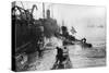 Submarines Leaving the Ship Depot at Harwich-Thomas E. & Horace Grant-Stretched Canvas