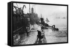 Submarines Leaving the Ship Depot at Harwich-Thomas E. & Horace Grant-Framed Stretched Canvas