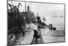 Submarines Leaving the Ship Depot at Harwich-Thomas E. & Horace Grant-Mounted Photographic Print