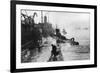 Submarines Leaving the Ship Depot at Harwich-Thomas E. & Horace Grant-Framed Photographic Print