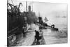 Submarines Leaving the Ship Depot at Harwich-Thomas E. & Horace Grant-Stretched Canvas