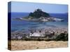 Submerged Causeway at High Tide, Seen Over Rooftops of Marazion, St. Michael's Mount, England-Tony Waltham-Stretched Canvas