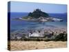 Submerged Causeway at High Tide, Seen Over Rooftops of Marazion, St. Michael's Mount, England-Tony Waltham-Stretched Canvas